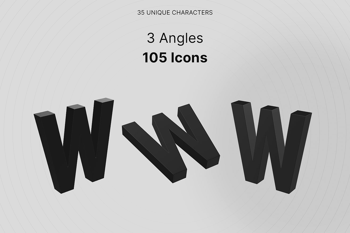 3D Alphabets & Numbers, a 3D by neueworld (Photo 4 of 6)