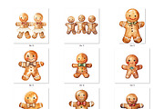 Gingerbread cookies watercolor, an Object Graphic by MyLittleMeow (Thumbnail 3 of 8)