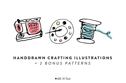 11 Handdrawn Crafting Illustrations