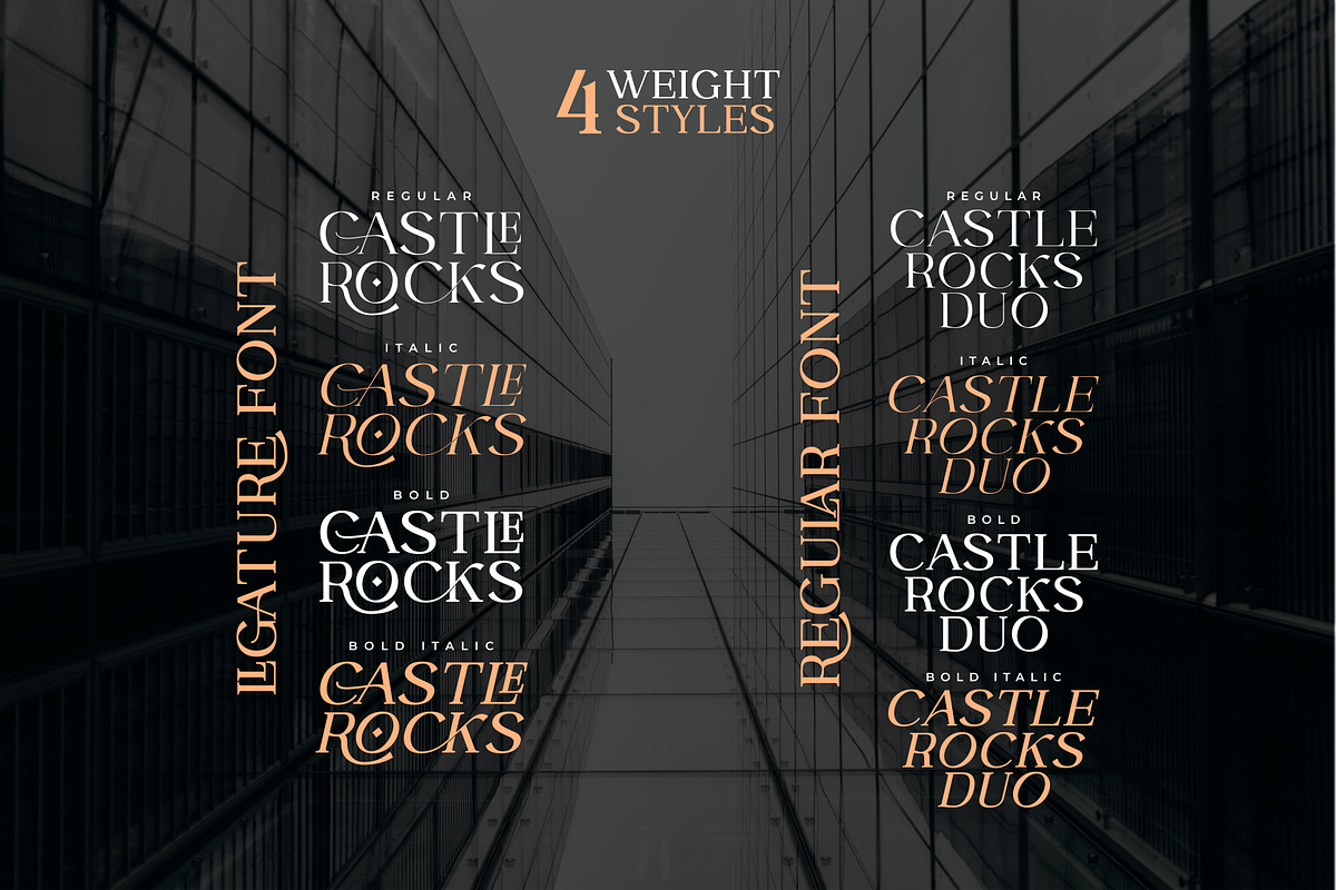 CASTLE ROCKS DUO - Ligature Font, a Serif Font by Java pep (Photo 7 of 15)
