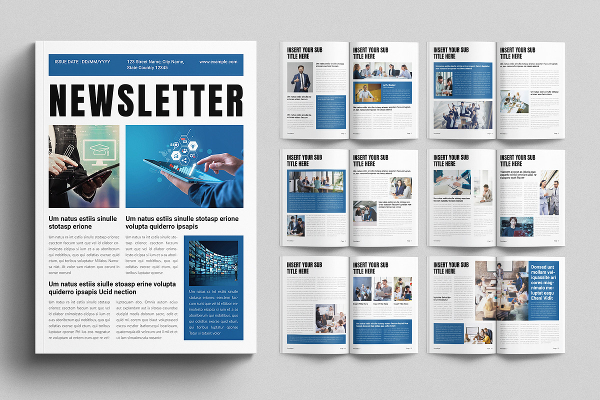 Newsletter Template, a Brochure Template by E-Type (Photo 1 of 7)