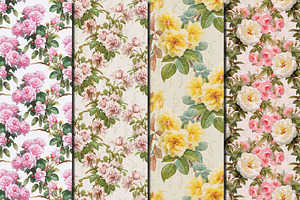 Vintage Roses De Longpre Pattern