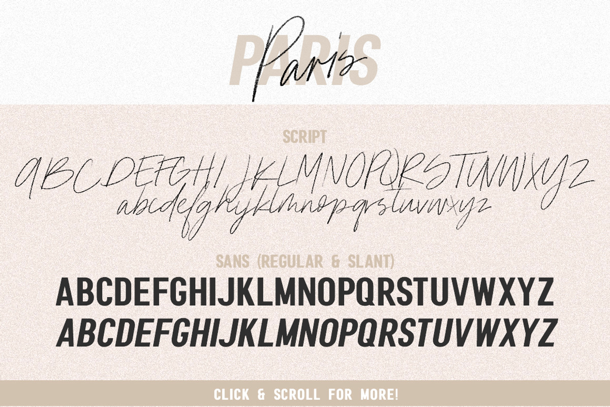Paris | Font Duo + SVG with Extras, a Sans Serif Font by Jen Wagner Co (Photo 9 of 11)
