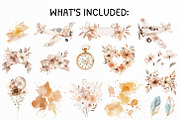 Boho Floral Rainbow Clipart, an Illustration by PassionPNGcreation (Thumbnail 5 of 12)