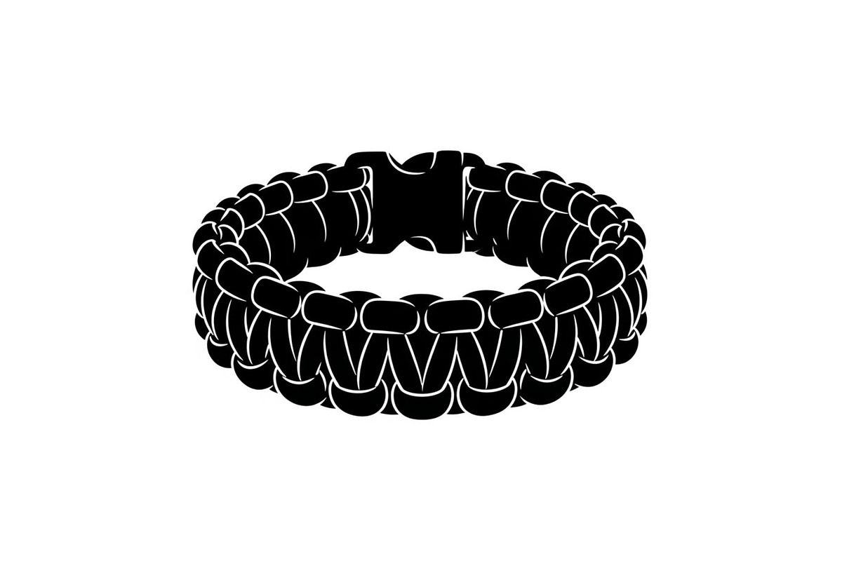 Minimal Black Paracord Bracelet, a Graphic by hafijul (Photo 11 of 11)