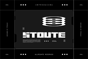 Stoute - Futuristic Display Font