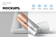 Tin Soda Can Mockups, a Product Mockup by megostudi0 (Thumbnail 6 of 6)