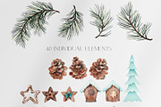 Christmas Pine Branches & Wood Decor, a Decorative Illustration by Jeanna Draw (Thumbnail 13 of 15)
