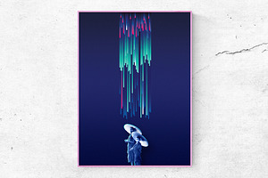 Descending- Glitch Design Elements