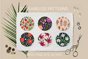 Floral Seamless Patterns, a Pattern Graphic by AnnArt (Thumbnail 2 of 9)