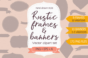 Frames and banners vector clipart