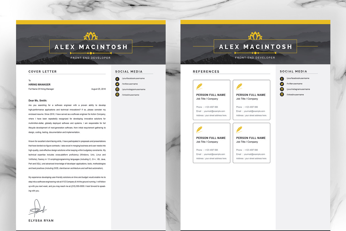 JOB WINNING RESUME - 50 TEMPLATES, a Resume Template by ResumeInventor (Photo 52 of 184)