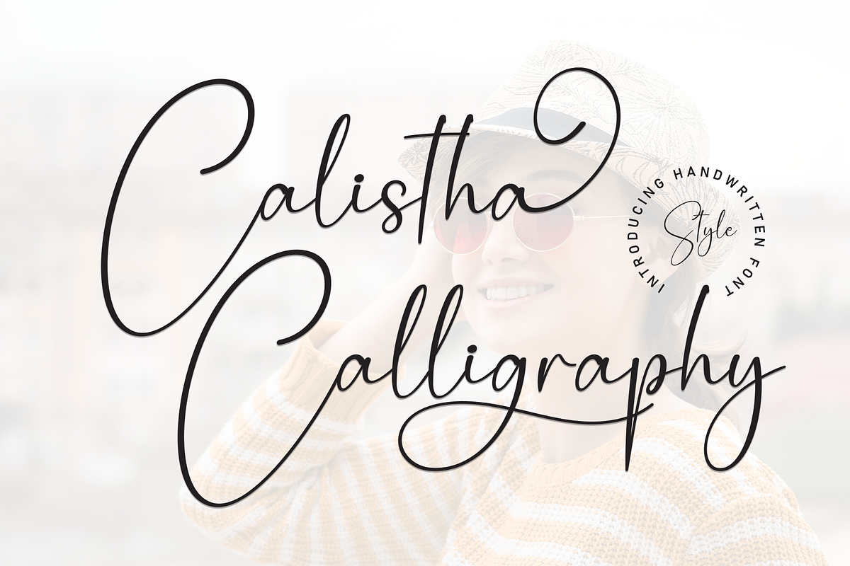 Calistha Calligraphy | Script Font, a Handwritten Font by Scratchones (Photo 1 of 9)