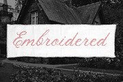 Lace House Stitched Embroidery Font, a Script Font by AnMark (Thumbnail 6 of 11)