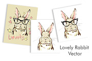 Hand Drawn Vector Bunny, an Animal Illustration by Sweet_print (Thumbnail 1 of 4)