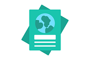 Passport Flat Icon, a Duotone Icon by Pexelpy (Thumbnail 2 of 2)