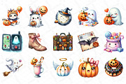 Cute Halloween Clipart, an Illustration by DreamPrint404 (Thumbnail 2 of 5)