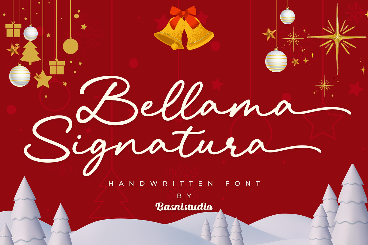Bellama Signature Font, a Script Font by Basnistudio (Photo 1 of 10)