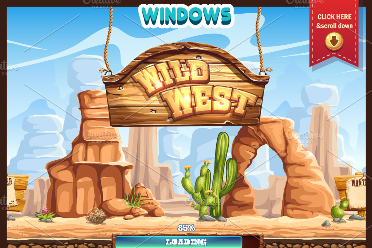 Wild West GUI pack 6, an Illustration by Nearbirds