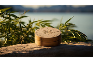 wood bamboo tea box ai generated, a Background Photo by pikepicture