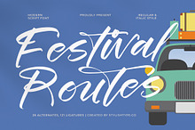 Festival Routes Modern Script Font