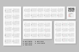 2026 Calendar for Modern Planning, a Stationery Template by MightyDesign