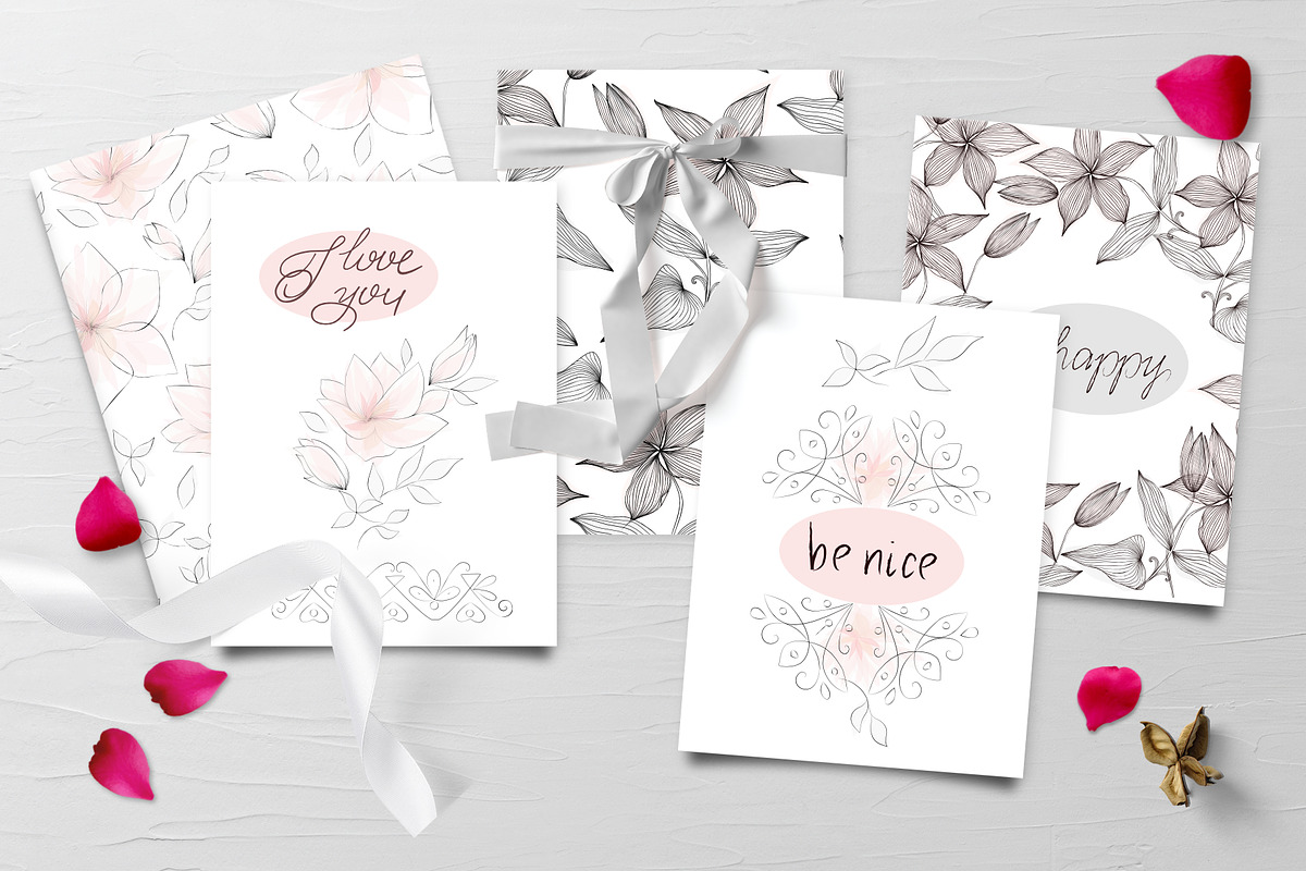 Elegant floral greeting cards, a Card Template by yana.tasha (Photo 4 of 5)