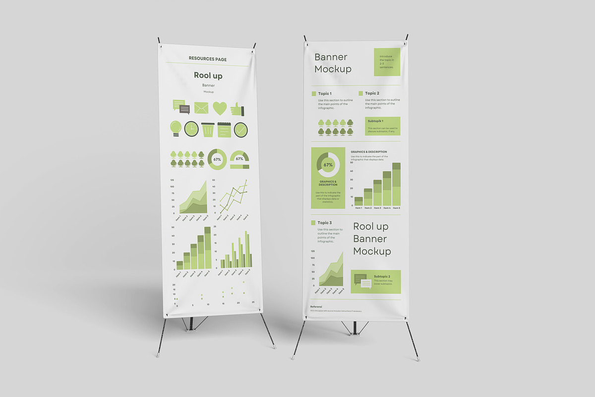 Rool up Banner Mockup, a Books & Magazine Mockup by mahhyud (Photo 6 of 11)