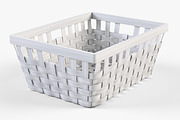 Wicker Basket Ikea Knarra 1 White, an Object 3D Model by Markelos (Thumbnail 1 of 10)