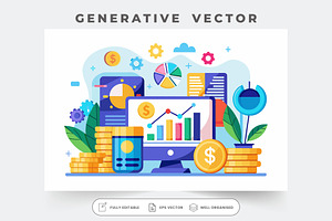 Financial data visualization with ch, a Graphic by SouravDesign