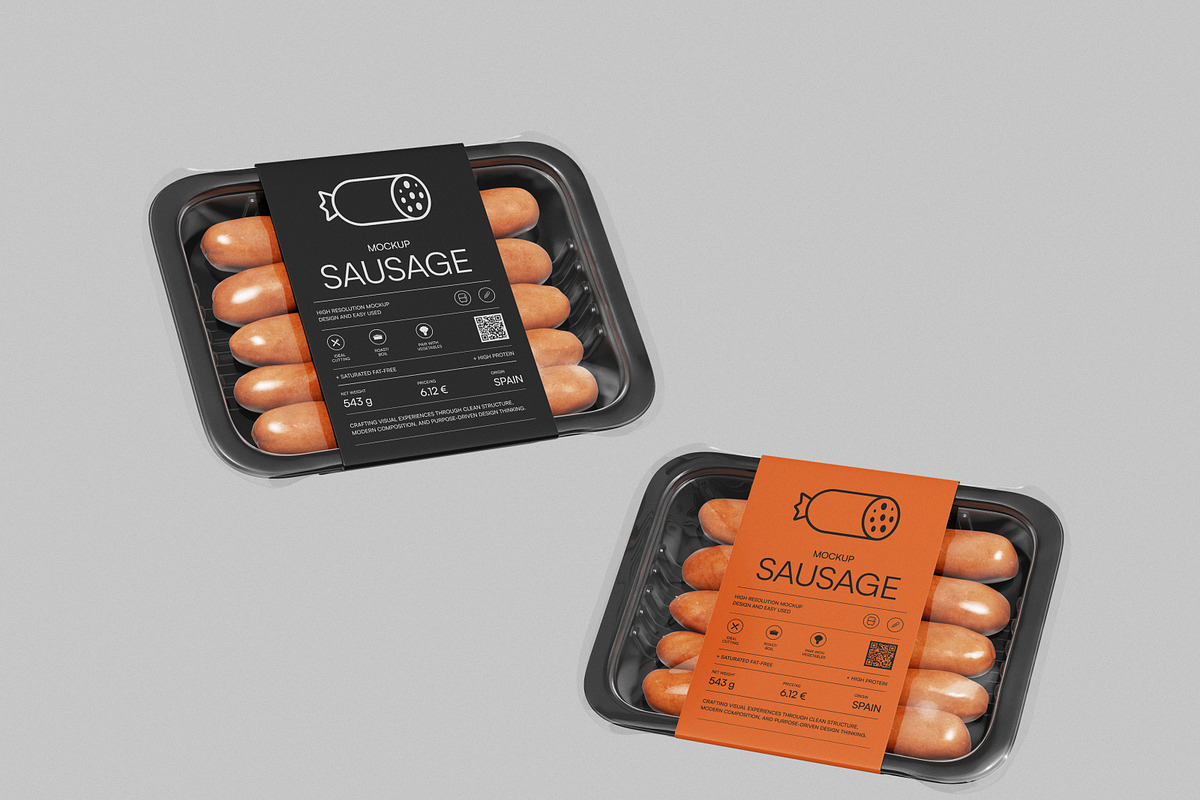 Sausage Packaging Mockup, a Packaging Mockup by Brand Earth (Photo 4 of 4)