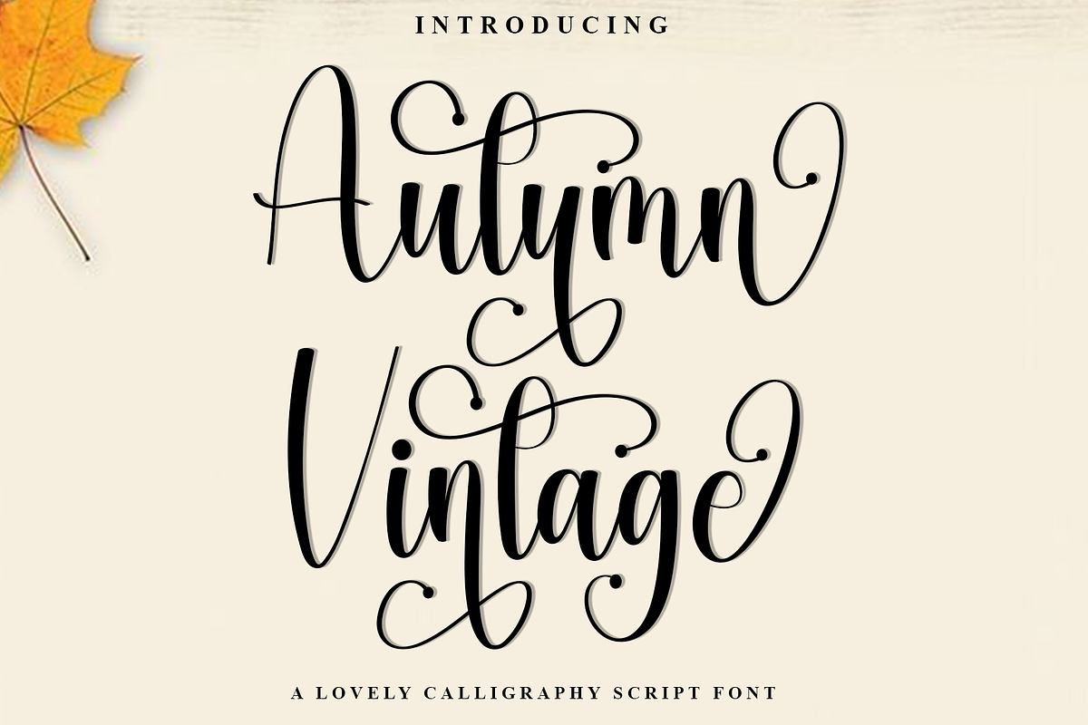 Autumn Vintage, a Handwritten Font by InermediaSTUDIO (Photo 1 of 8)