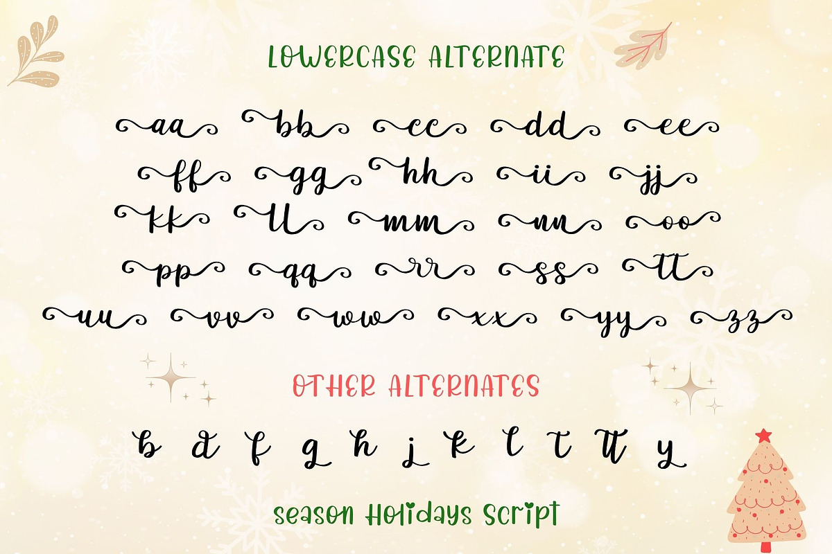 Season Holidays Font Trio, a Script Font by AnningArts (Photo 9 of 9)