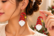 Christmas Gnome Earrings Laser Cut, an Object Graphic by Canvas Craft (Thumbnail 4 of 4)