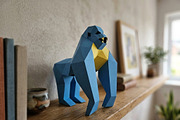 Gorilla sculpture - 3d papercraft, a Card Template by PAPER amaze (Thumbnail 5 of 5)