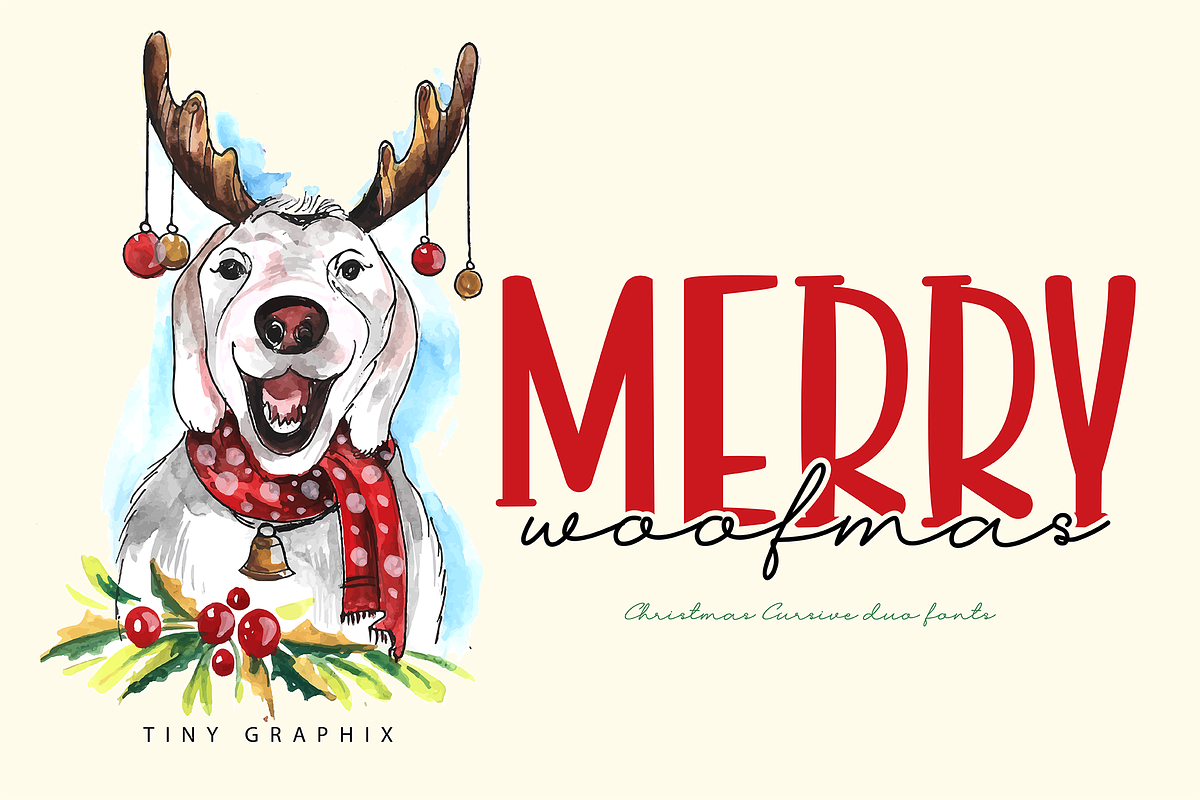 Merry Christmas Duo Font, a Script Font by Akrinity Digital (Photo 2 of 7)