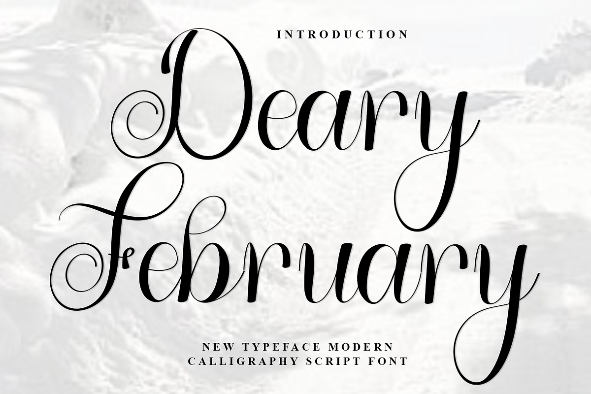 Deary February, a Script Font by FreshTypeINK (Photo 1 of 8)