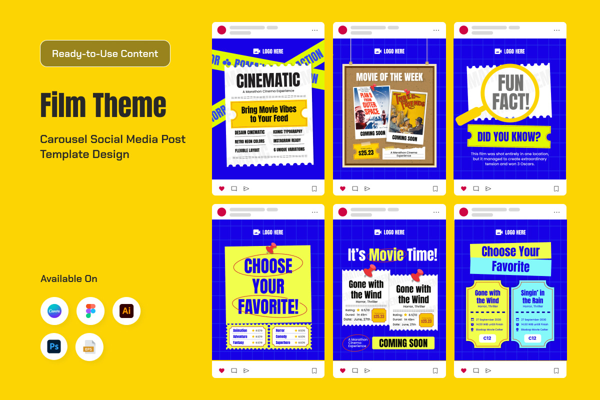Film Storytelling Social Carousel