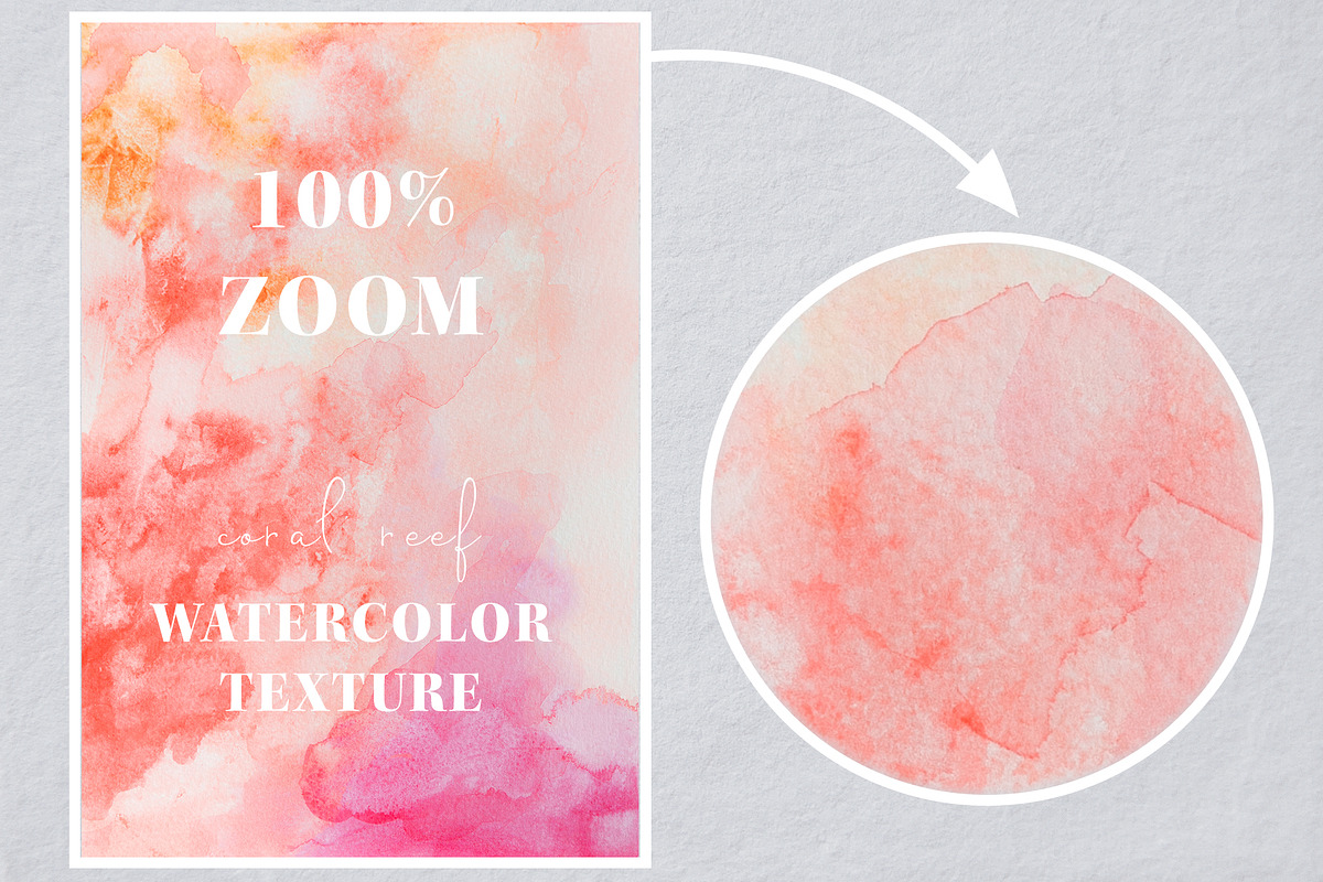 Coral Watercolor Texture Background, a Texture Graphic by in between details (Photo 2 of 9)
