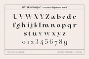 RATHER RISQUE - Ligature Serif Font, a Serif Font by SilverStag Type Foundry (Thumbnail 27 of 27)