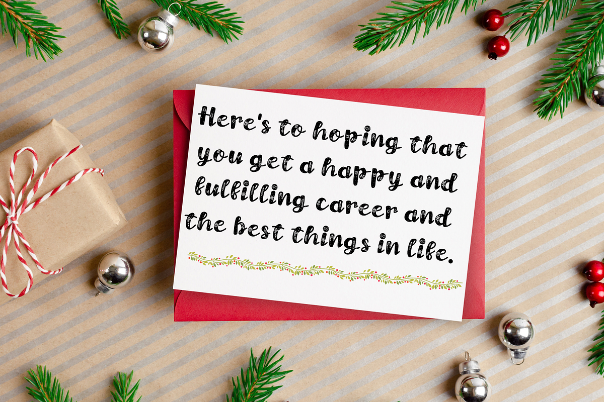 Merry Christmas font, a Handwritten Font by JJuta (Photo 5 of 6)