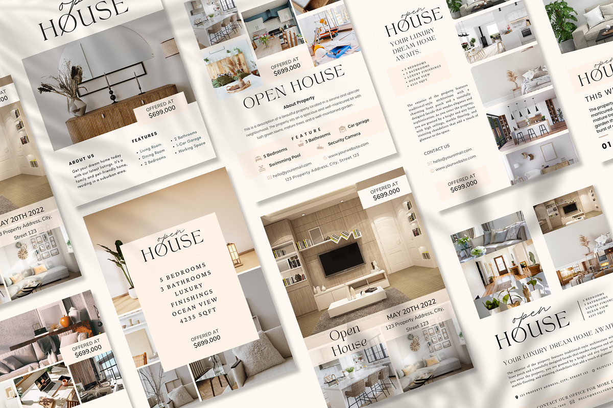 Real estate modern Flyers Templates, a Marketing Template by heynomi (Photo 2 of 3)