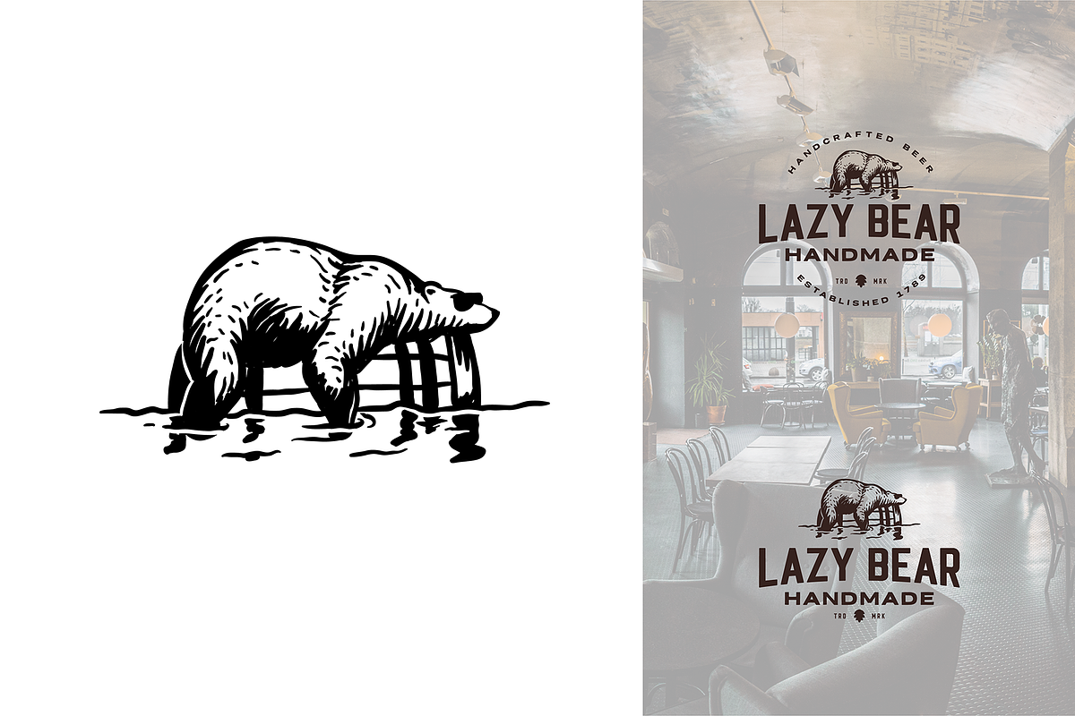 Lazy Bear for Beer Product Logo, a Branding & Logo Template by lineandcircle (Photo 1 of 3)
