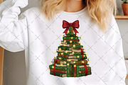 Christmas Book Tree Librarian PNG, an Illustration by Craft Nest (Thumbnail 3 of 6)