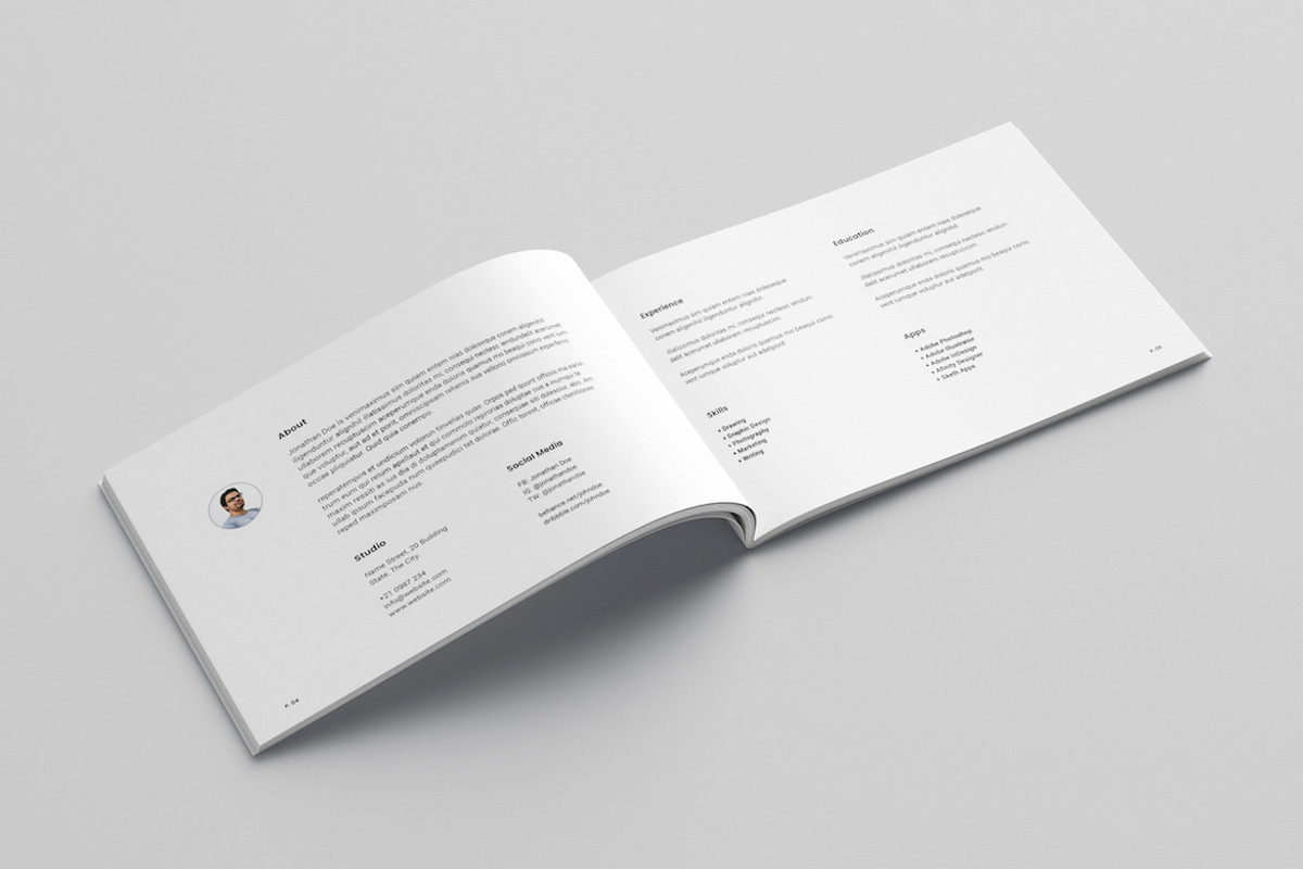 Minimal A5 Portfolio, a Brochure Template by Meenom Templates (Photo 7 of 13)