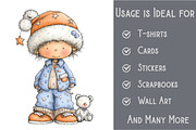 Whimsical Cute Christmas Boy Sublima, an Illustration by Pixels.Craft (Thumbnail 3 of 6)