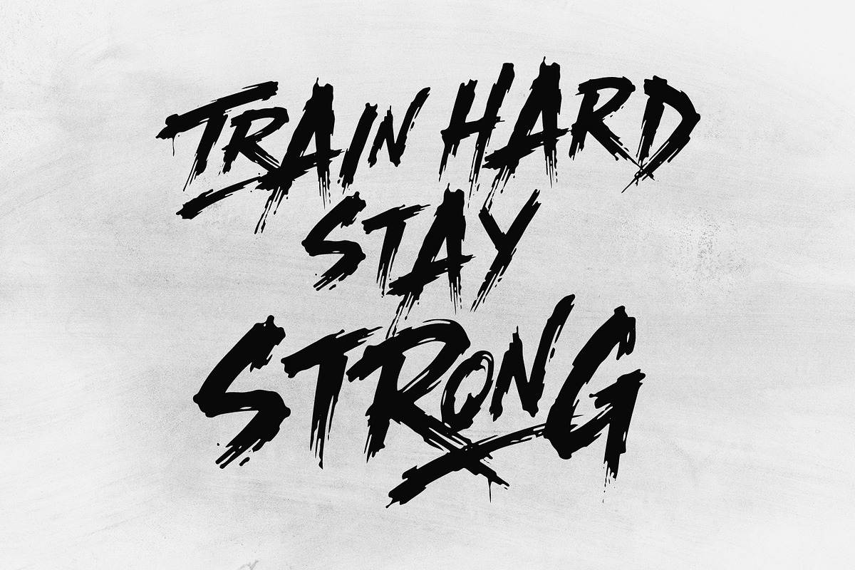 Kuru Trapin Energetic Brush Font, a Handwritten Font by Maulana Creative (Photo 4 of 7)