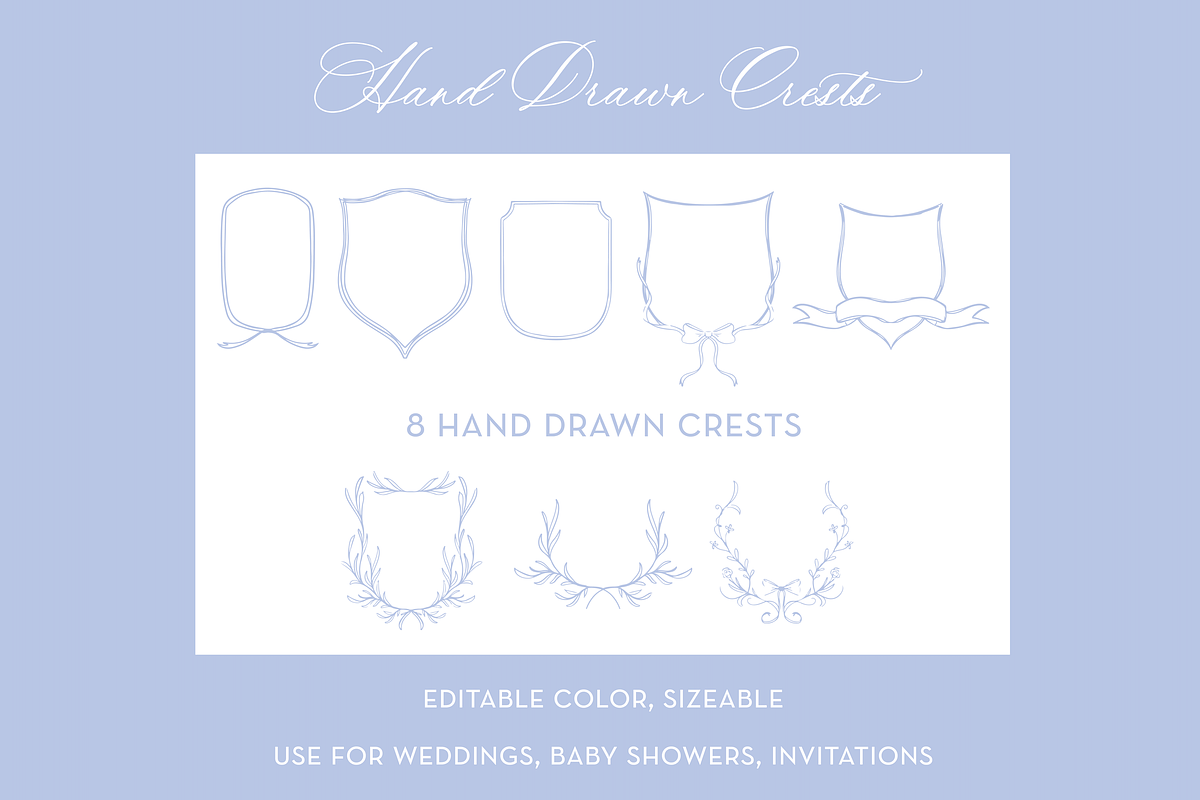Hand Drawn Crests, a Graphic by SarahOMaryDesigns