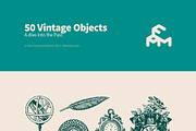 50 Vintage Objects, a Decorative Illustration by MARTINI Type Designer (Thumbnail 3 of 3)