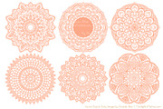 Peach Lace Doilies, Lace Vectors, an Illustration by Amanda Ilkov (Thumbnail 4 of 4)